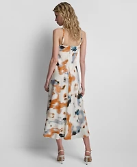 Dkny Women's Sleeveless Printed Midi Dress