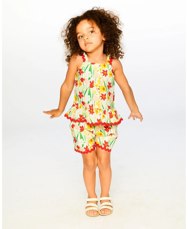 Deux par Deux Little Girls Viscose Top