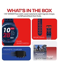 Pulse Smartwatch with 1.43" Amoled Display, 10-Day Battery Life, 80+ Sport Modes