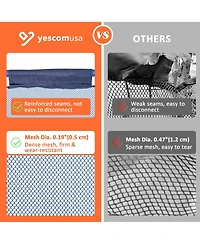 Yescom 2 Pack Mesh Pool Storage Bin Rolling Cart Noodle Holder Organizer Large