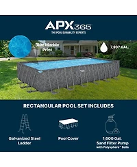 Bestway Apx 365 Rectangular Above Ground Swimming Pool Set