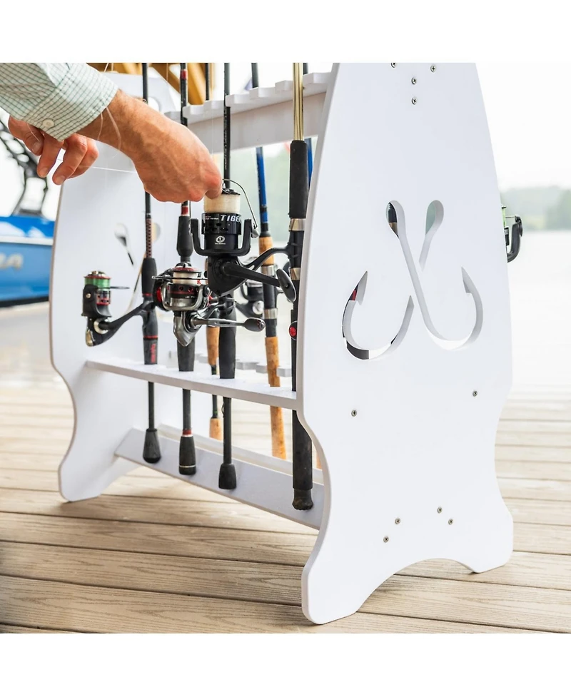 StoreYour Marlin Fishing Rod Storage Stand | Holds up to 24 Rods