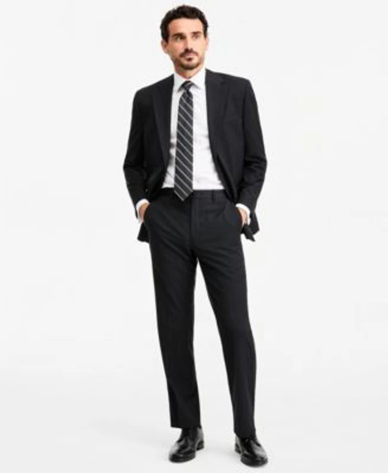Michael Kors Mens Classic Fit Pinstripe Wool Blend Suit Separates