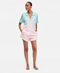 I.n.c International Concepts Women's Stretch Satin Short-Sleeve Pajama Set, Exclusively at Macy's