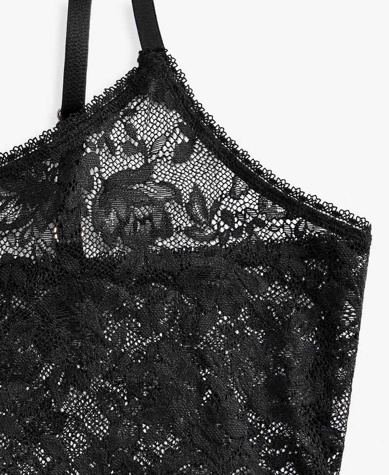 I.n.c International Concepts Women's Lace Thong Bodysuit, Macy's Exclusive