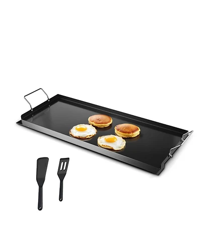 Ecooso 32 x 14 Inch Carbon Steel Griddle Plate for Gas Grill with Handles
