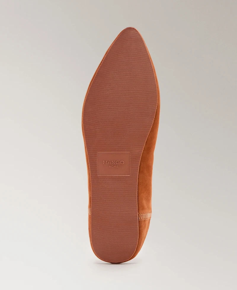 Mango Women's Stitching Detail Leather Clogs