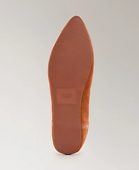 Mango Women's Stitching Detail Leather Clogs