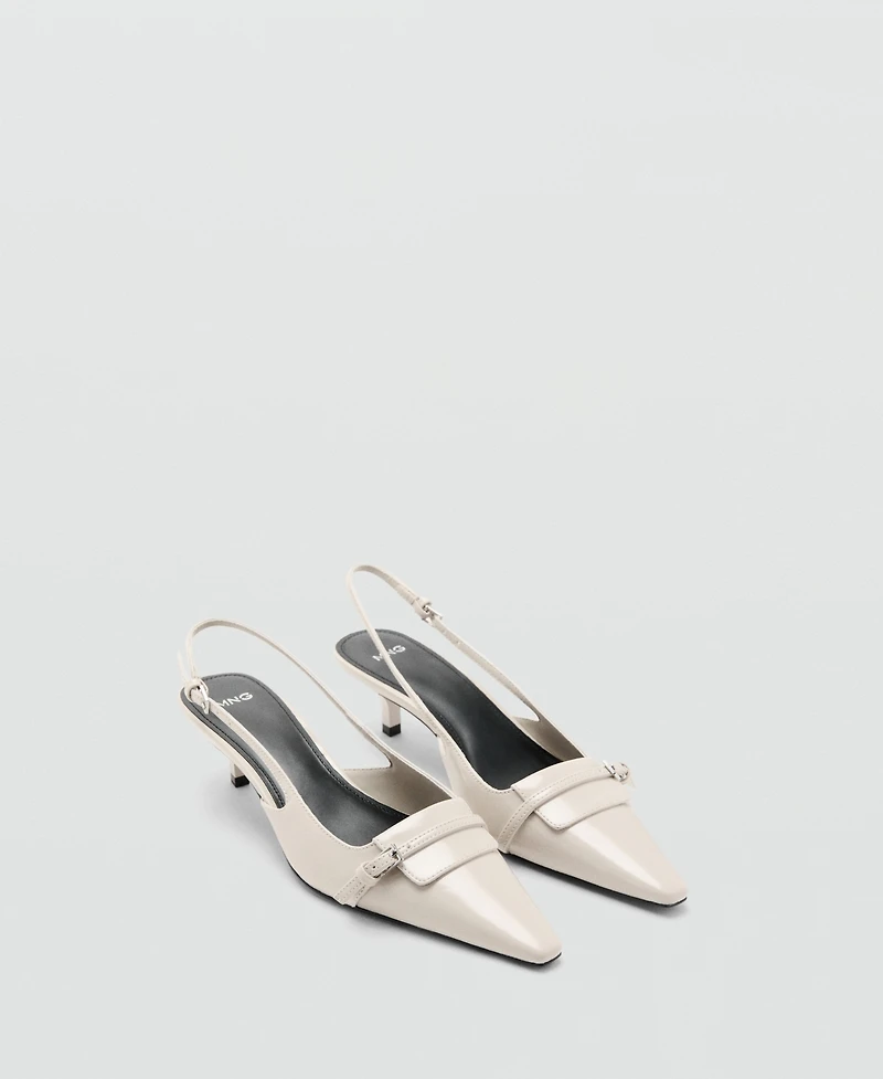 Mango Women's Kitten-Heel Pointed Shoes