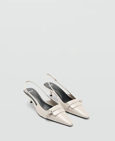 Mango Women's Kitten-Heel Pointed Shoes