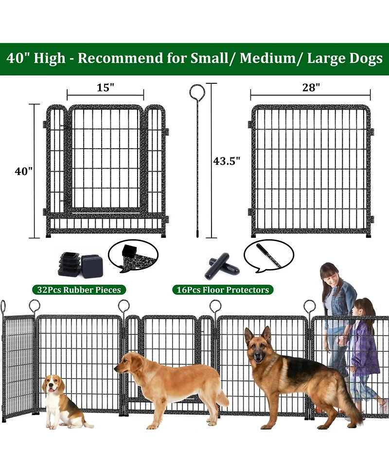 Aostirmotor Portable Outdoor Dog Playpen for Rv, Camping & Yard – 16 Extra-Wide Panels