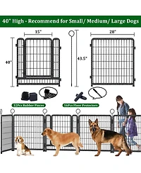 Aostirmotor Portable Outdoor Dog Playpen for Rv, Camping & Yard – 16 Extra-Wide Panels