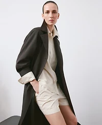 Mango Women's Elastic Waist Cotton Shorts