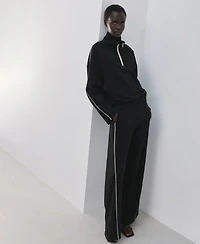 Mango Women's Side Stripe Straight-Leg Pants