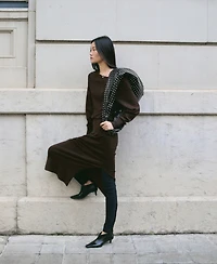 Mango Women's Fine-Knit Flared Dress