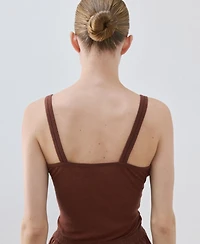 Mango Women's Seamless Lyocell Wool Top