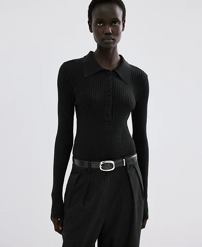 Mango Women's Contrast-Bodice Long Jumpsuit