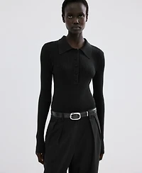 Mango Women's Contrast-Bodice Long Jumpsuit