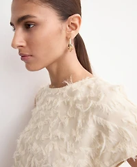 Mango Women's Asymmetrical Textured Top