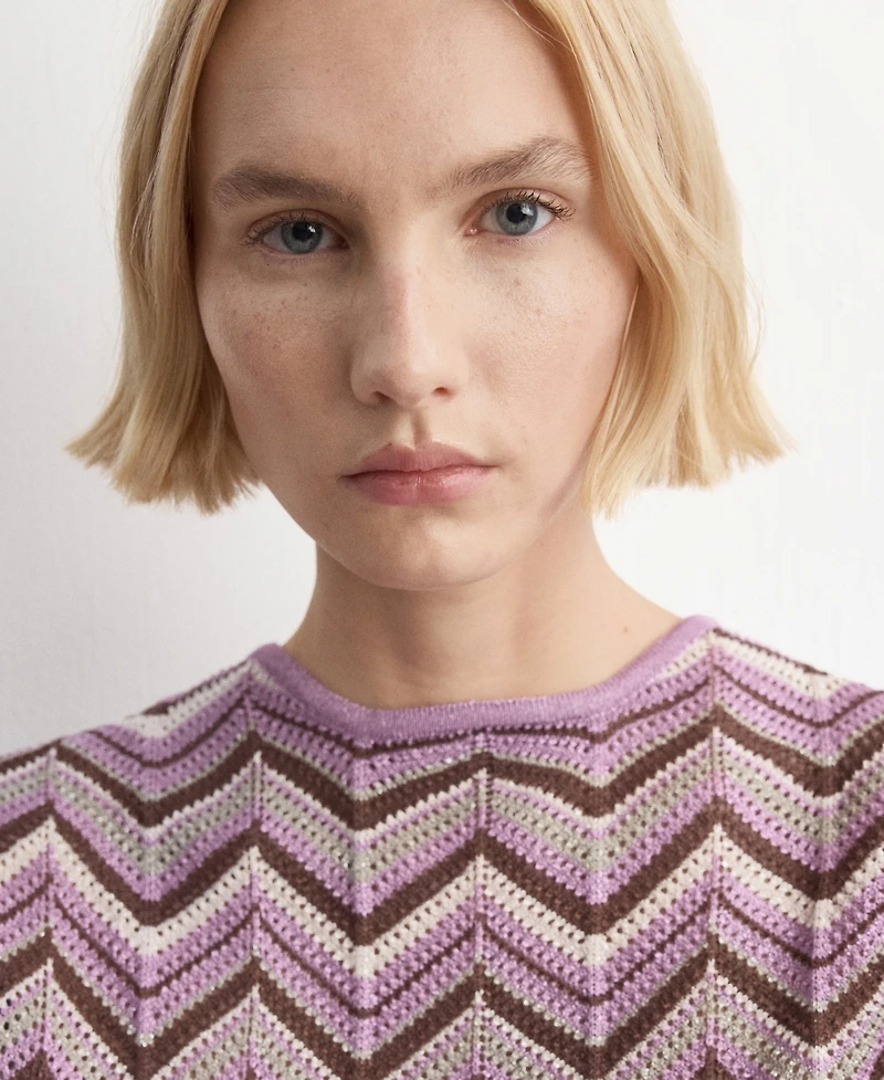 Mango Women's Printed Knit Top