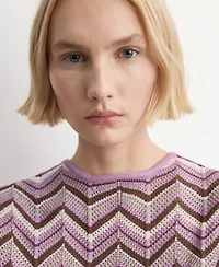 Mango Women's Printed Knit Top