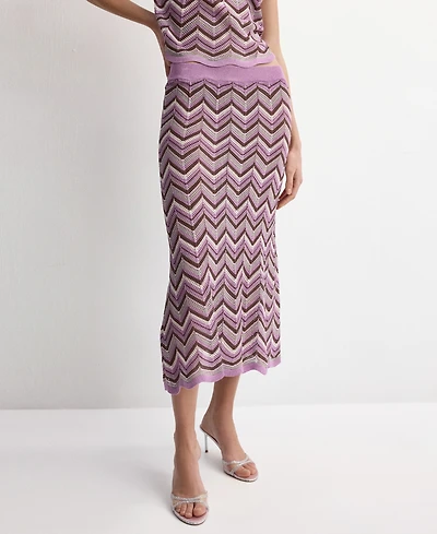 Mango Women's Flared Knitted Skirt