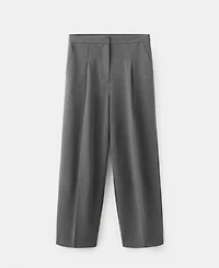 Mango Women's Straight-Fit Pleated Pants