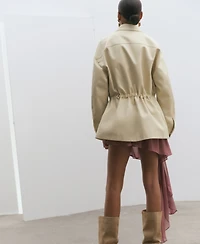 Mango Women's Pockets Oversized Parka