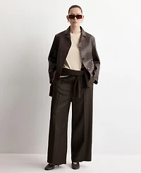 Mango Women's High-Waisted Lyocell Pants