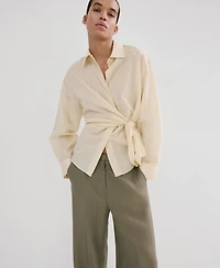 Mango Women's High-Waisted Lyocell Pants