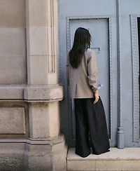 Mango Women's Wide Leg Denim Pants