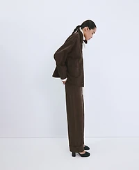 Mango Women's Cuffed Hem Balloon Jeans