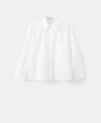 Mango Women's Pocket Cultivated Pearl Shirt