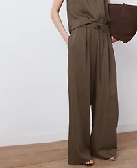 Mango Women's Straight Striped Pants