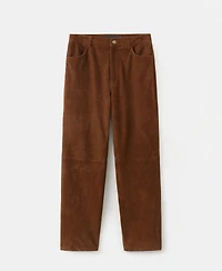 Mango Women's Straight-Fit Leather Pants