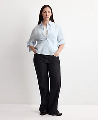 Mango Women's Striped Cotton Shirt