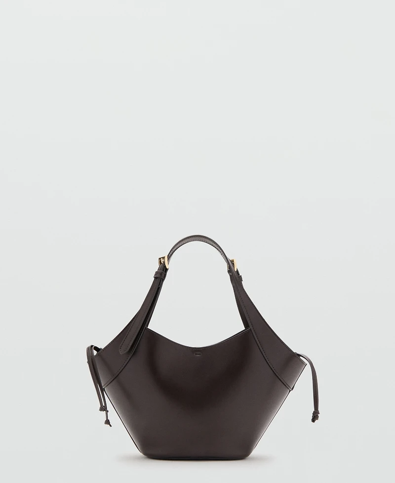 Mango Women's Double-Handle Buckles Handbag