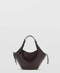 Mango Women's Double-Handle Buckles Handbag