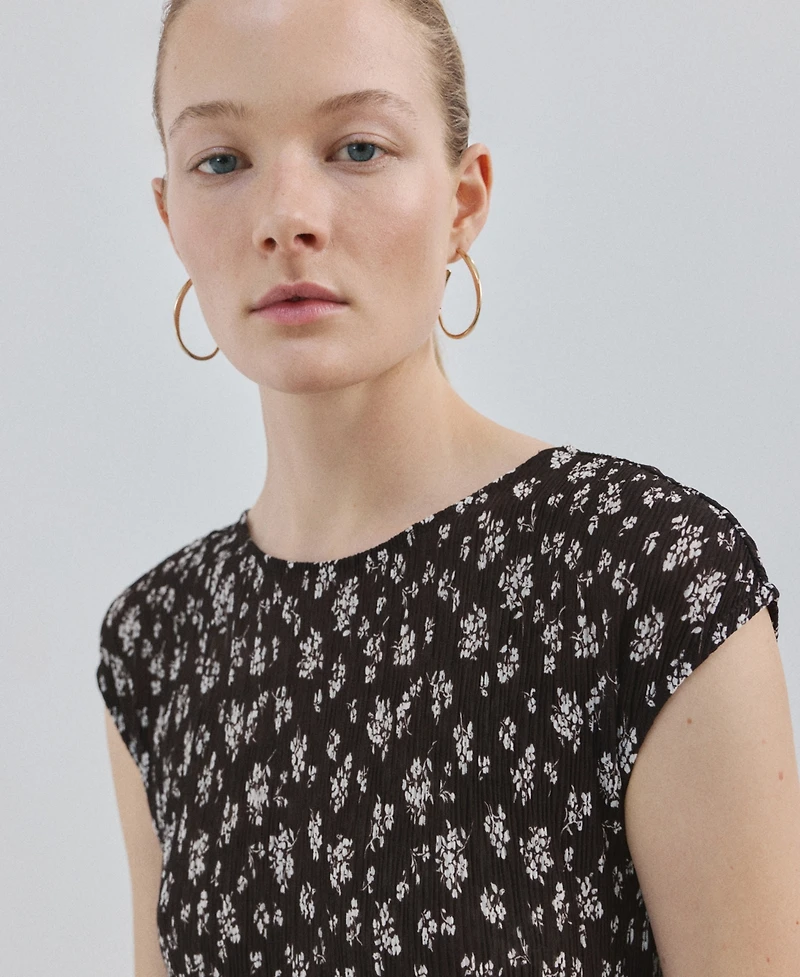 Mango Women's Floral-Print Midi-Dress