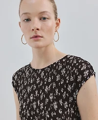 Mango Women's Floral-Print Midi-Dress