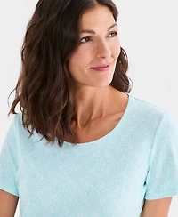 Style & Co Petite Scoop Neck T-Shirt, Macy's Exclusive
