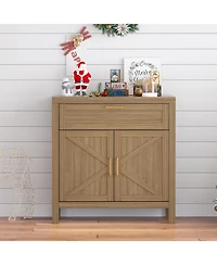 gaomon Buffet Sideboard Cabinet, Kitchen Storage with 1 Drawer and 2 Doors, Wood Coffee Bar with Adjustable Shelf