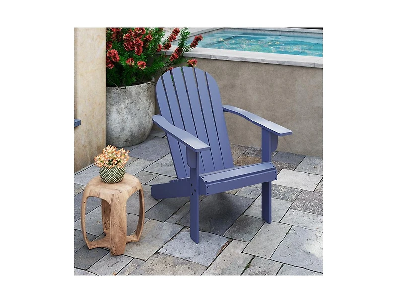 Slickblue Acacia Wood Adirondack Patio Chair with Slanted Seat