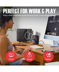 AudioSource 2.0 Stereo Bluetooth 5.3 Dual Driver Desktop Pc Speakers