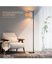 Sugift Modern 3-Head Adjustable Floor Lamp with Independent Switches, Led Bulbs Included, Tall Standing Lamp
