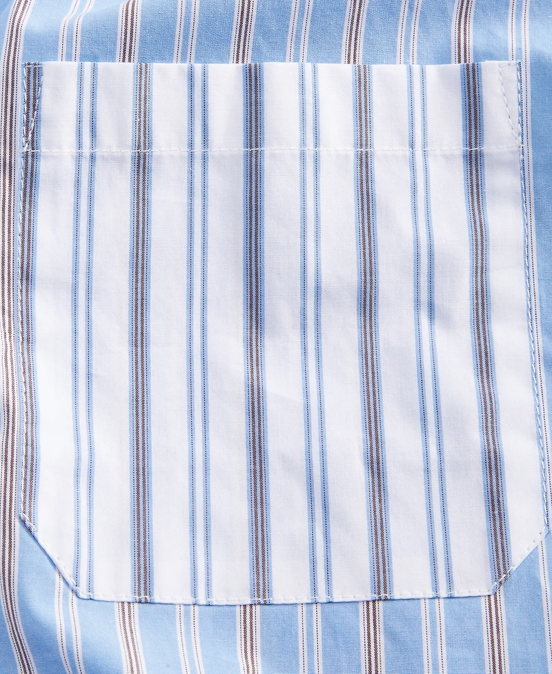 On 34th Women's Stripe Tie-Hem Long Sleeve Cropped Shirt, Macy's Exclusive