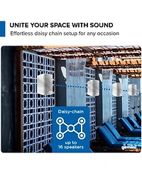 Gemini Ghsi-W400BT-pr-wht 4" Waterproof Outdoor Bluetooth Speakers (2024)