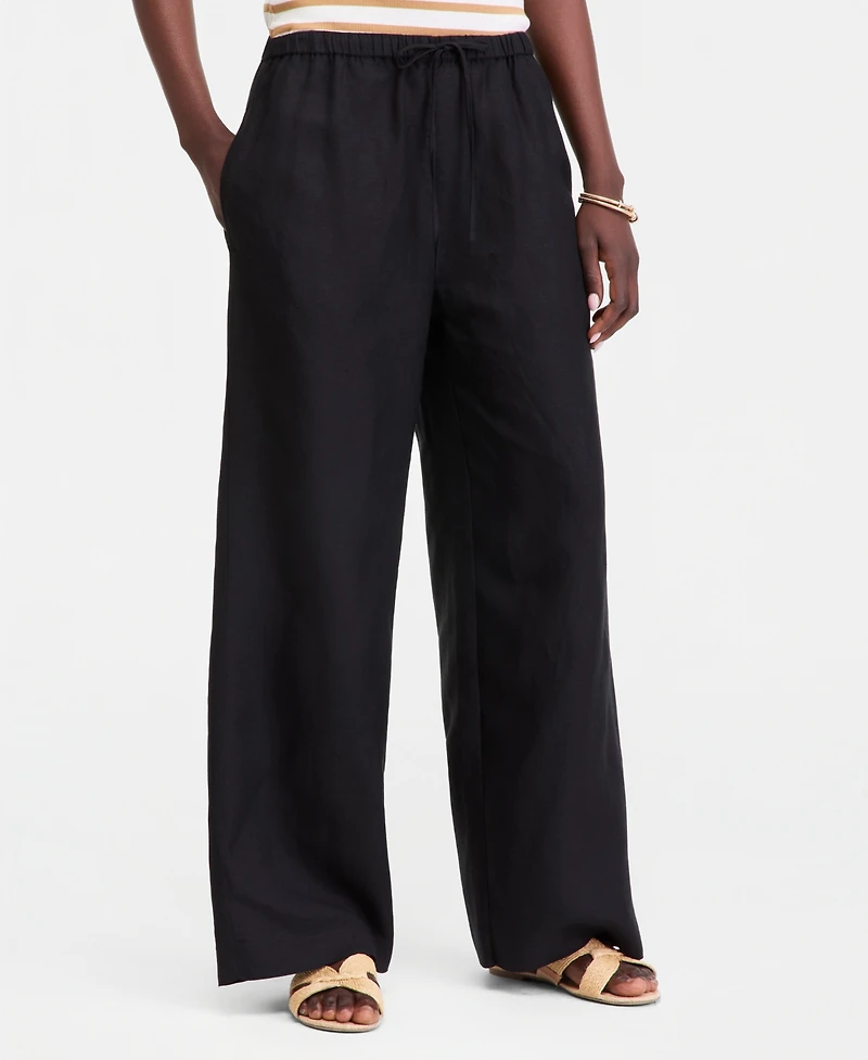 On 34th Women's Linen-Blend Drawstring Pants, Macy's Exclusive