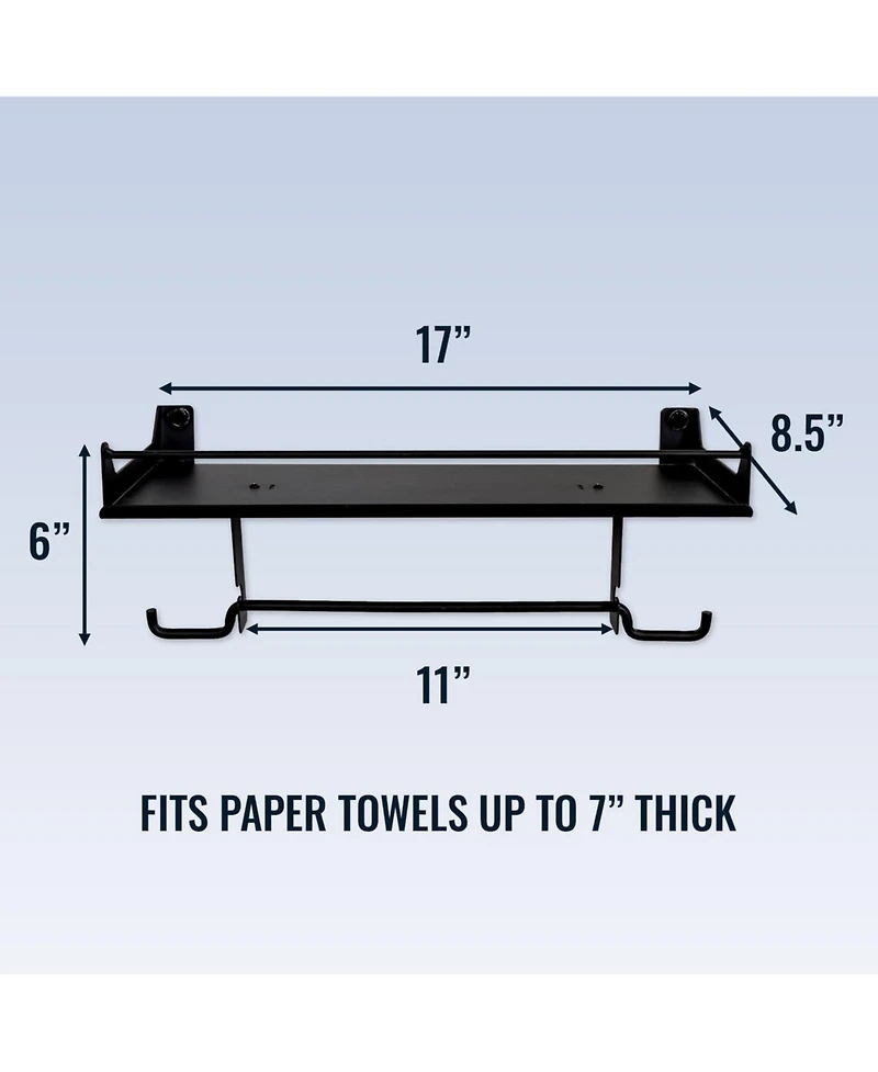 StoreYour Quick Clean Paper Towel Holder and Wall Shelf