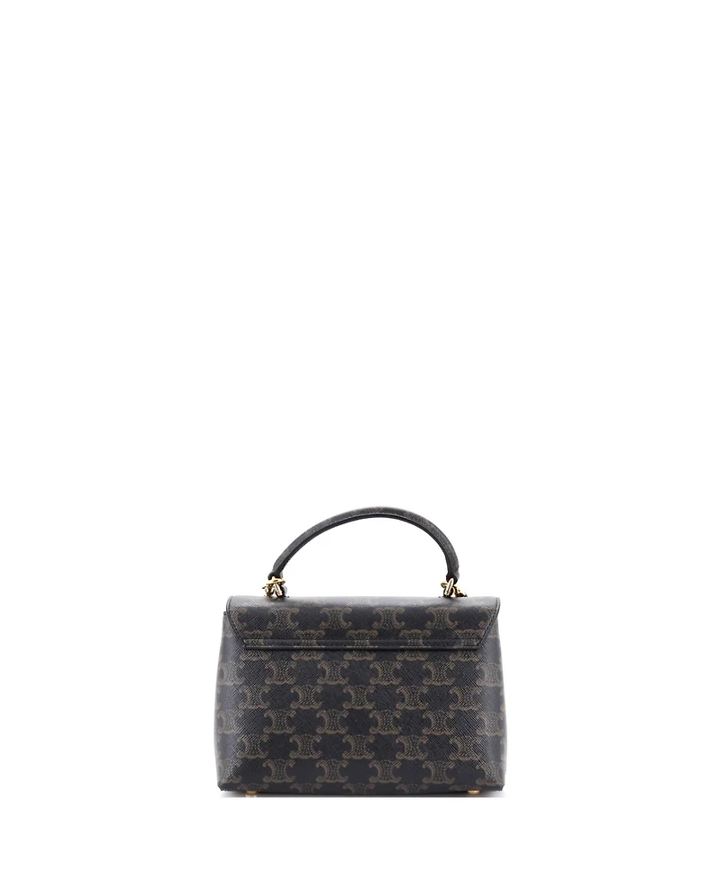 Pre-Owned Celine Teen Nino Top Handle Bag Triomphe Coated Canvas